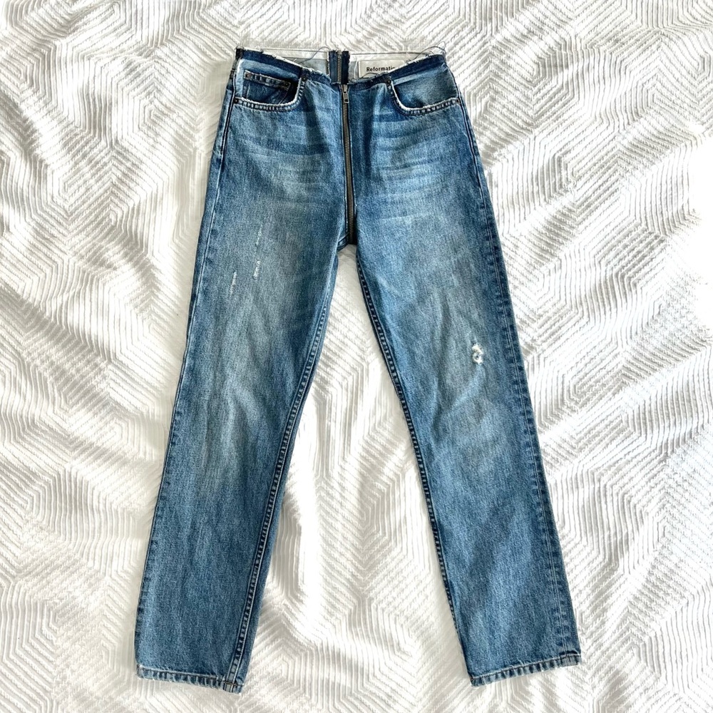 Reformation zipper jeans
